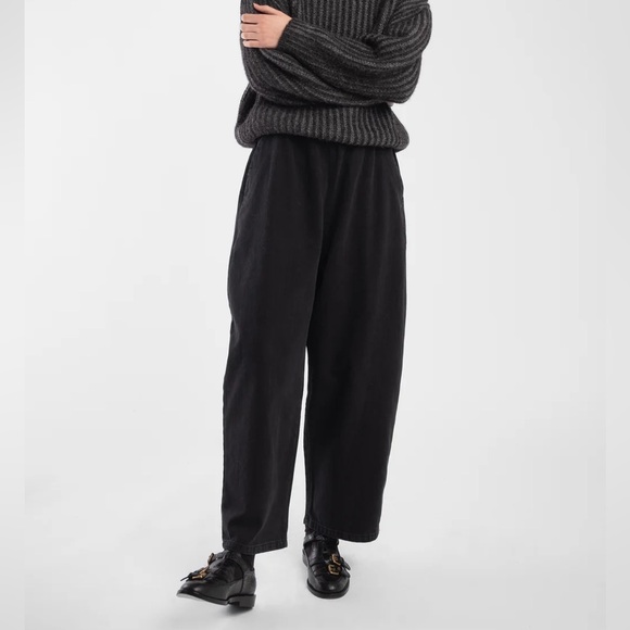 Micaela Greg Pants - Micaela Greg Faded Black Barrel Pant